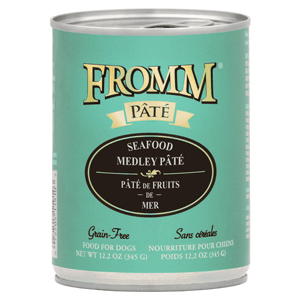 Fromm Gold GF Seafood Medley Pate Canned Dog Food 12/12.2oz Case fromm, gold, gf, grain free, seafood, medley, pate, canned, dog food, dog