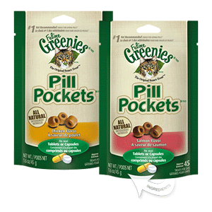Feline Salmon Pill Pockets 1.6oz Feline, cat, treats, salmon, pill pockets, pill, greenies