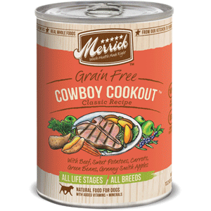 Cowboy Cookout Canned Dog Food Case 12/13oz merrick, canned, dog food, dog, cowboy cookout