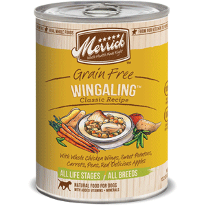 Wingaling Canned Dog Food Case 12/13oz merrick, canned, dog food, dog, wingaling