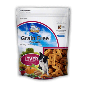NutriSource Grain Free Liver Biscuit Dog Treats nutrisource, nutri source, grain free, biscuit, liver, dog treats