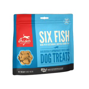 ORIJEN Freeze Dried Dog Treats 6 Fish 3.25oz orijen, freeze dried, dog treats, treats, 6 fish