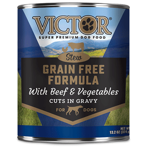 Victor GF Beef & Vegetables Canned Dog Food 13.2oz 12 Case Victor, beef, gf, grain free, vegetables, cuts, gravy, Canned, Dog Food